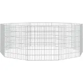 vidaXL Enclos 10 pièces 54x60 cm Fer galvanisé