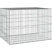 vidaXL Cage à lapin 78x54x54 cm Fer galvanisé