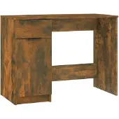 vidaXL Bureau chêne fumé 100x50x75 cm bois composite