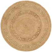 vidaXL Tapis Jute tressé Ã  la main 150 cm Rond