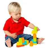 MOLTO Soft Block Bag Construction Game 30 Pieces Multicolore Enfants
