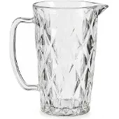 Vivalto Carafe - - Diamant - Verre Transparent - 1 L - Multicolore - 13,5 X 12 X 19,5 Cm