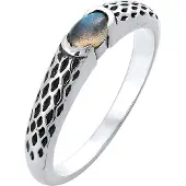 KUZZOI Bague pétrole / noir / argent