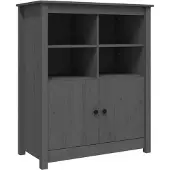 vidaXL Sideboard Gris 83x41,5x100 cm Pin massif