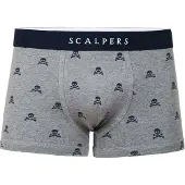 Scalpers Boxers bleu marine / gris chiné