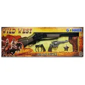 Cpa Toy Coffret Far West Revolver Et Fusil 8 Coups