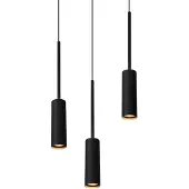 Lucide Lampe pendante à 3 lumières Tubule Noir