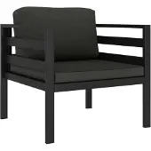 vidaXL Canapé individuel 2 pcs. avec coussins aluminium anthracite