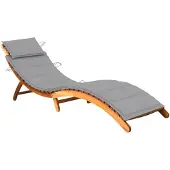 vidaXL Bain de soleil avec support acacia massif