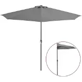 vidaXL Balcon Parasol halb mit Aluminiumpol 300x155 cm Anthrazit