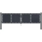 vidaXL Portail de jardin en acier 300x100 cm anthracite