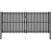 vidaXL Portail de clôture de jardin Acier 4x2 m Anthracite