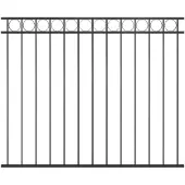 vidaXL Panneau de clôture acier 1,7x1,5 m noir