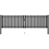 vidaXL Portail de clôture de jardin Acier 4x1,25 m Anthracite