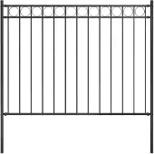 vidaXL Clôture de jardin acier 1,7x1,2 m noir