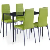vidaXL Ensemble de salle à manger 5 pièces vert