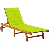 vidaXL Bain de soleil avec support acacia massif