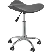 vidaXL Tabouret de salon et spa Gris Similicuir