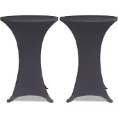 vidaXL Housse de table extensible 80 cm 2 pcs Anthracite