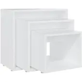 vidaXL Tables gigognes 3 pcs Blanc Aggloméré