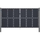 vidaXL Portail de jardin en acier 400x200 cm anthracite