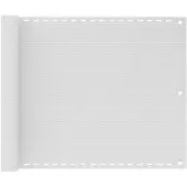 vidaXL Pare-vue de balcon HDPE 75x400 cm blanc