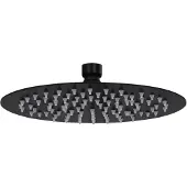 vidaXL Douche de pluie acier inoxydable 20 cm ronde noire