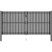 vidaXL Portail de clôture de jardin Acier 4x2,25 m Anthracite