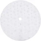 vidaXL Jupe de sapin de Noël de luxe blanche 90 cm en fausse fourrure