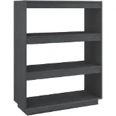vidaXL Bibliothèque/Séparateur de pièce Gris 80x35x103 cm Pin massif
