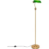 QAZQA Lampadaire de notaire classique bronze avec verre vert - Banker