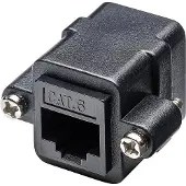 Goobay - Coupleur réseau - RJ-45 (F) pour RJ-45 (F) - UTP - CAT 6 - noir