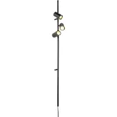 QAZQA Applique murale noire avec interrupteur au pied 3 lumières - Jeana Luxe