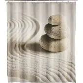 Wenko 20968100 sand and stone rideau de douche 180 x 200 cm