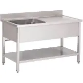 Gastronoble Lavabo Gastro M, côté gauche, 140 cm de long