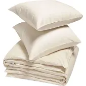 Yumeko - Parure de lit - Satin De Coton - 240x220 - Naturelle