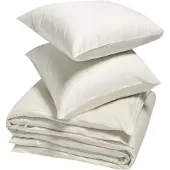 Yumeko - Parure de lit - Satin De Coton - 260x220 - Blanche