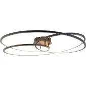 QAZQA Plafonnier noir 78 cm avec LED à intensité variable 3 niveaux - Rowin