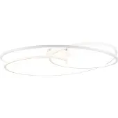 QAZQA Plafonnier blanc 78 cm avec LED à intensité variable 3 niveaux - Rowin