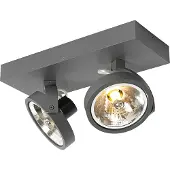 QAZQA Spot design gris orientable 2 lumières - Go