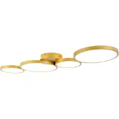 QAZQA Plafonnier doré avec LED 3 niveaux de luminosité 4 lumières - Lupolo