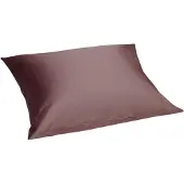 Yumeko - Taie d'oreiller - Satin De Coton - 60x70 - Marron