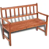 vidaXL Banc de jardin 120 cm en bois massif d'acacia