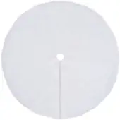 vidaXL Jupe de sapin de Noël blanche 122 cm en fausse fourrure