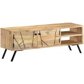 vidaXL Armoire TV 110x30x40 cm bois massif de manguier