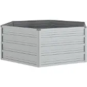 vidaXL Lit surélevé de jardin 129x45 cm Acier galvanisé argenté
