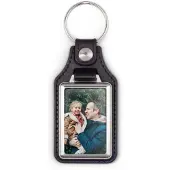 Yoursurprise Porte-clés homme personnalisé - Cuir rectangulaire
