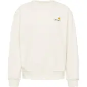 Carhartt WIP Sweat-shirt 'American Script' beige / chocolat / jaune