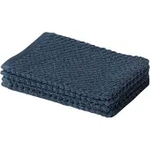 Yumeko - Gants de toilette - Coton - 15x22 - Bleu