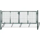 vidaXL Portail de clôture en acier 300 x 125 cm vert